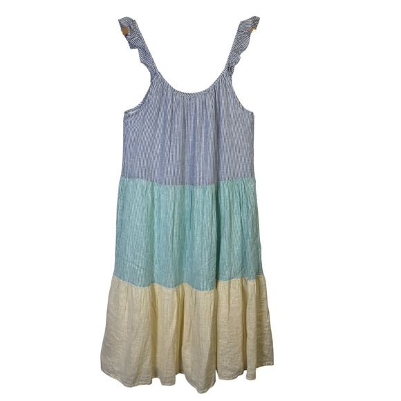 Rails Dresses & Skirts - Rails Womens Dress XS Striped Multicolored Sleeveless Tiered Ruffle Straps Flowy